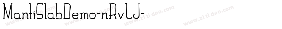 MantiSlabDemo-nRvLJ字体转换