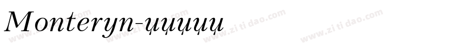 Monteryn字体转换