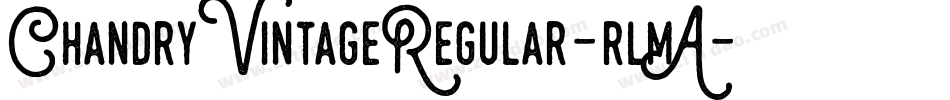 ChandryVintageRegular-rlmA字体转换