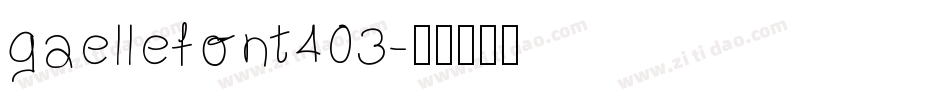 gaellefont403字体转换