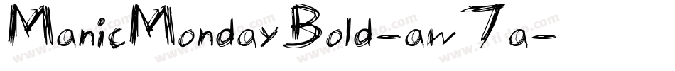 ManicMondayBold-aw7a字体转换