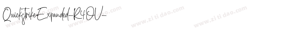 QuickstrikeExpanded-R4OV字体转换