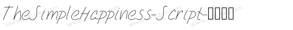 TheSimpleHappiness-Script字体转换