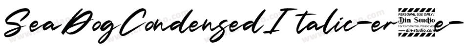 SeaDogCondensedItalic-er9e字体转换