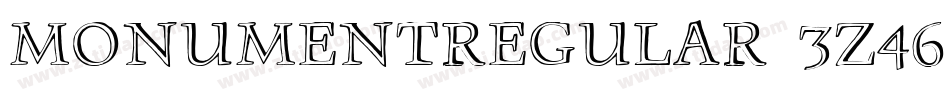 MonumentRegular-3Z46字体转换