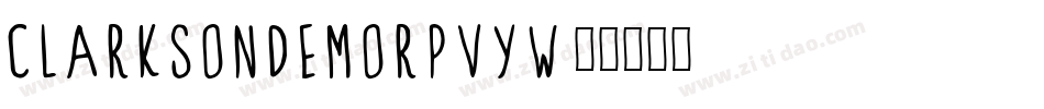 Clarksondemo-RpvYW字体转换