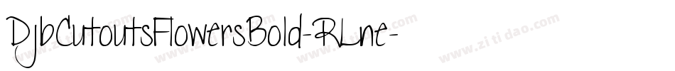 DjbCutoutsFlowersBold-RLne字体转换