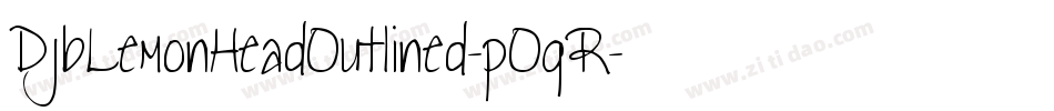 DjbLemonHeadOutlined-pOqR字体转换