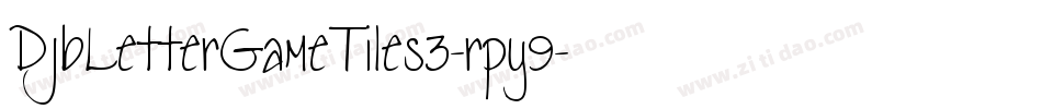 DjbLetterGameTiles3-rpy9字体转换