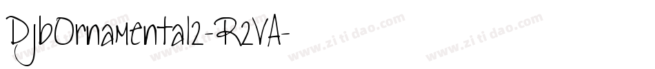 DjbOrnamental2-R2VA字体转换