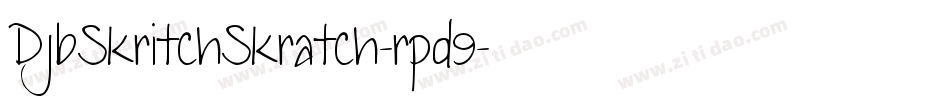 DjbSkritchSkratch-rpd9字体转换