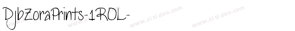 DjbZoraPrints-1ROL字体转换