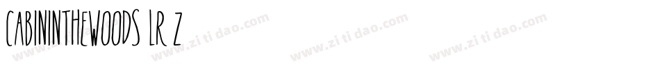 CabinInTheWoods-lR1Z字体转换