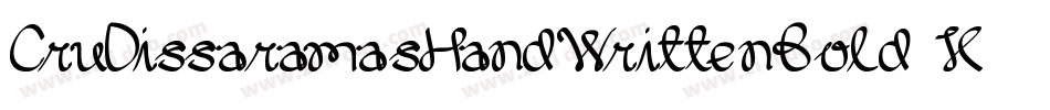 CruDissaramasHandWrittenBold-Kyle字体转换