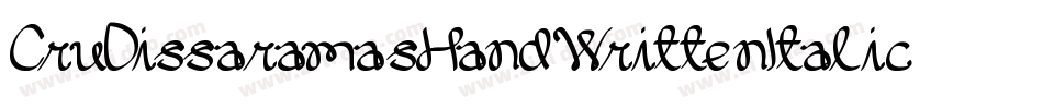 CruDissaramasHandWrittenItalic-My1v字体转换