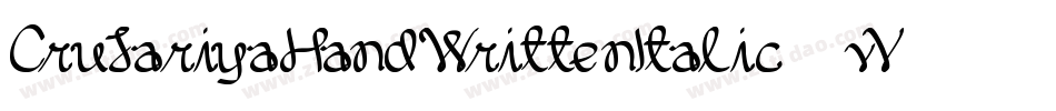 CruJariyaHandWrittenItalic-6vVY字体转换