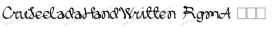 CruJeeladaHandWritten-RgmA字体转换