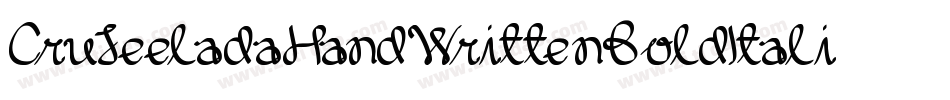 CruJeeladaHandWrittenBoldItalic-n1VO字体转换