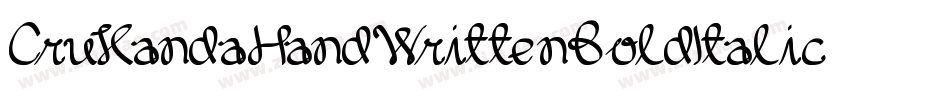 CruKandaHandWrittenBoldItalic-RgWe字体转换
