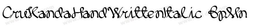 CruKandaHandWrittenItalic-BpMn字体转换