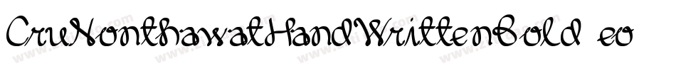 CruNonthawatHandWrittenBold-eoBB字体转换