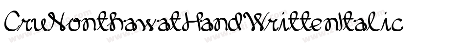 CruNonthawatHandWrittenItalic-agl9字体转换