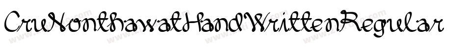 CruNonthawatHandWrittenRegular-Eyvl字体转换