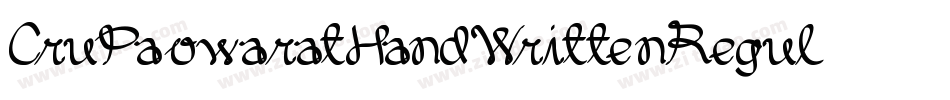 CruPaowaratHandWrittenRegul-52ZG字体转换