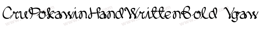 CruPokawinHandWrittenBold-Vgaw字体转换