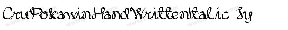 CruPokawinHandWrittenItalic-Jy7x字体转换