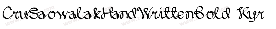 CruSaowalakHandWrittenBold-Kyry字体转换