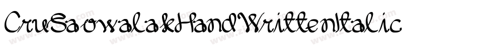 CruSaowalakHandWrittenItalic-2rod字体转换