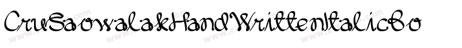CruSaowalakHandWrittenItalicBold-v2wE字体转换