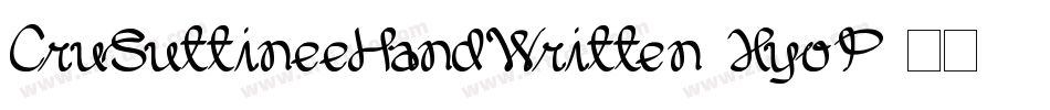 CruSuttineeHandWritten-XyoP字体转换