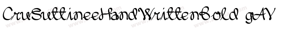 CruSuttineeHandWrittenBold-gAV4字体转换