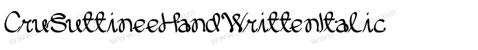 CruSuttineeHandWrittenItalic-4K0l字体转换
