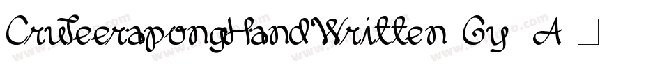CruTeerapongHandWritten-Gy1A字体转换