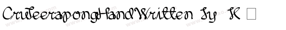 CruTeerapongHandWritten-Jy8K字体转换