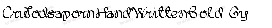 CruTodsapornHandWrittenBold-GymG字体转换