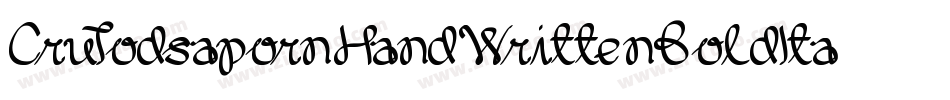 CruTodsapornHandWrittenBoldItalic-jdwG字体转换
