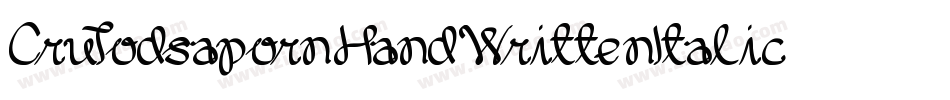 CruTodsapornHandWrittenItalic-zAZ3字体转换