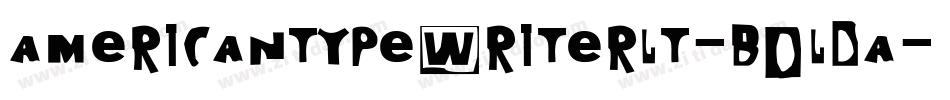 AmericanTypewriterLT-BoldA字体转换