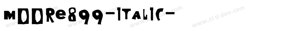 Moore899-Italic字体转换