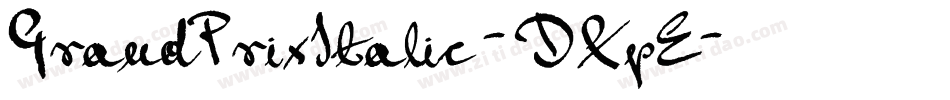 GrandPrixItalic-DXpE字体转换