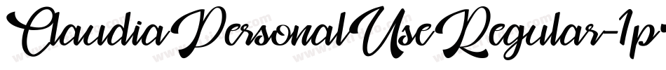 ClaudiaPersonalUseRegular-1pB2字体转换