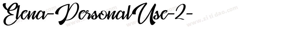Elena-PersonalUse-2字体转换