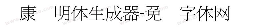 华康细明体生成器字体转换