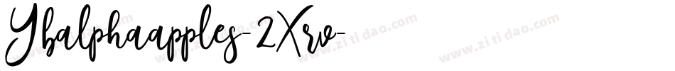 Ybalphaapples-2Xrv字体转换