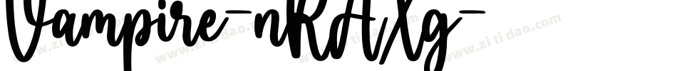 Vampire-nRAXg字体转换