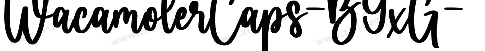 WacamolerCaps-B9xG字体转换